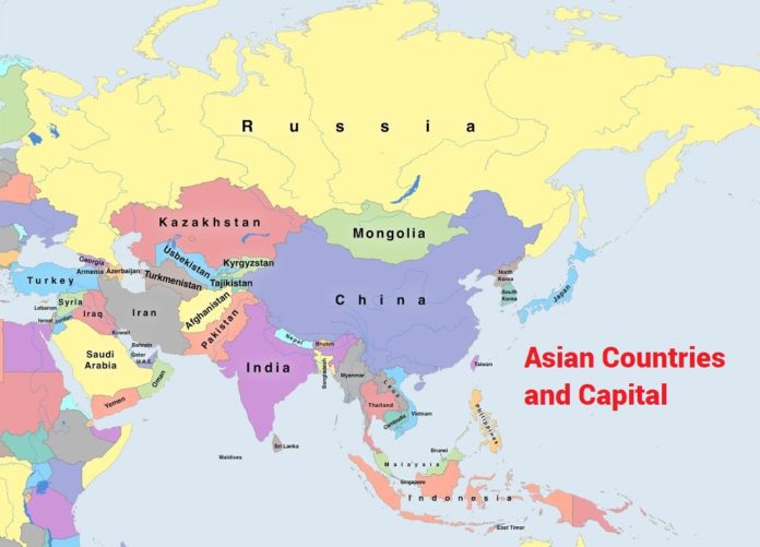 name of all asian countries and their capitals