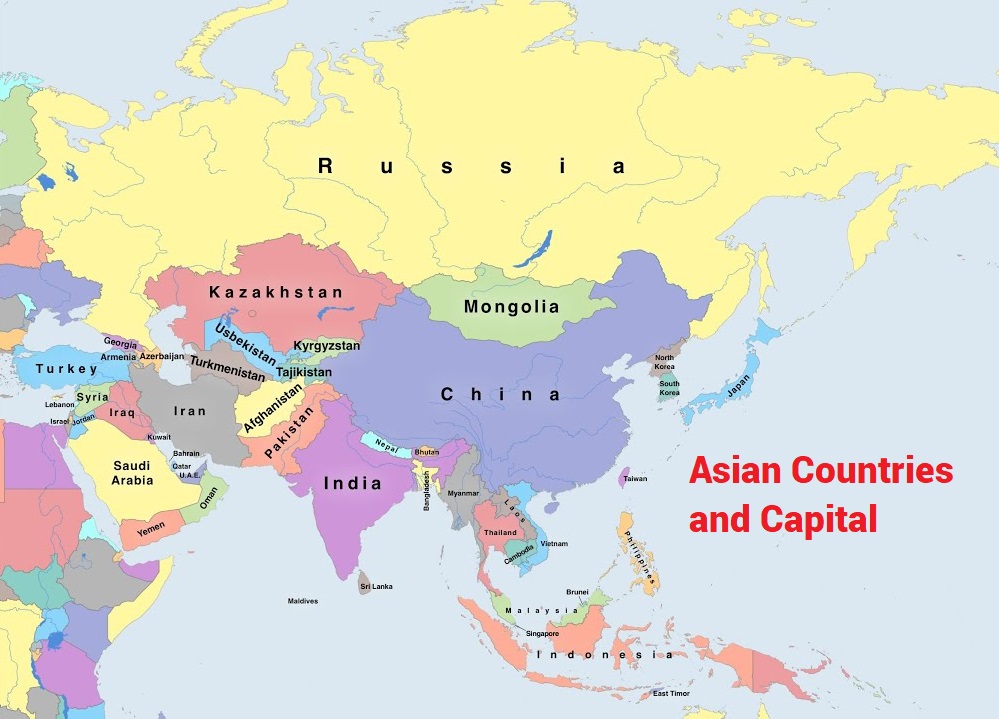 Asia All Country Name And Capital