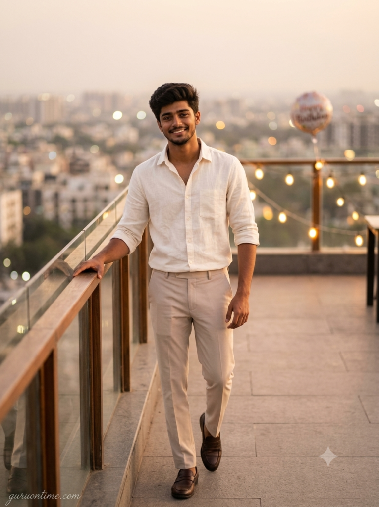 5 Best Gemini Prompts for Boys Birthday Party Look 2026 ivory linen rooftop birthday look ai prompt