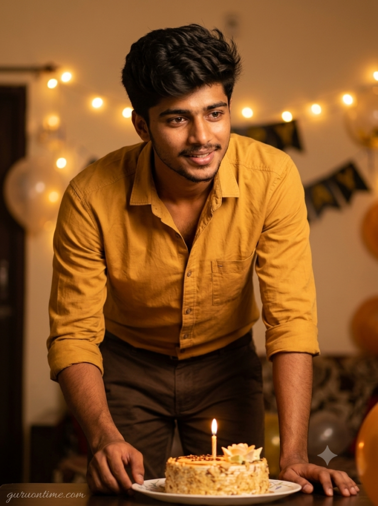 5 Best Gemini Prompts for Boys Birthday Party Look 2026 mustard shirt cake cutting moment — the candid warm look